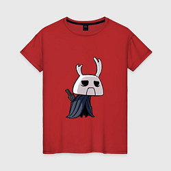 Футболка хлопковая женская Hollow Knight, цвет: красный