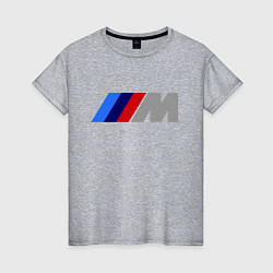 Футболка хлопковая женская BMW M, цвет: меланж