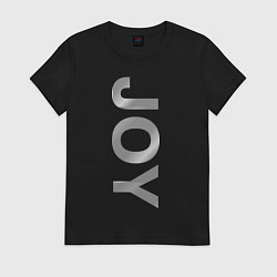 Футболка хлопковая женская Joy Metal, цвет: черный