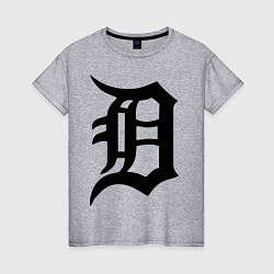 Футболка хлопковая женская Detroit Tigers, цвет: меланж