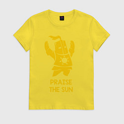 Футболка хлопковая женская Praise the Sun, цвет: желтый