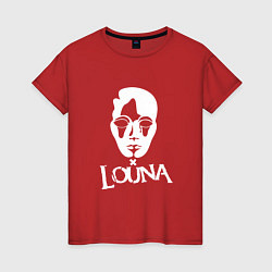 Футболка хлопковая женская Louna: Behind a Mask, цвет: красный