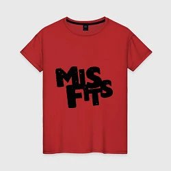 Футболка хлопковая женская Misfits, цвет: красный