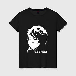 Футболка хлопковая женская Zemfira, цвет: черный