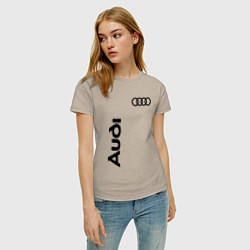 Футболка хлопковая женская Audi Style, цвет: миндальный — фото 2