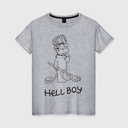 Футболка хлопковая женская Bart: Hell Boy, цвет: меланж