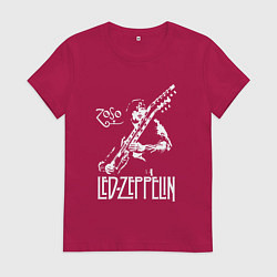 Футболка хлопковая женская Led Zeppelin, цвет: маджента