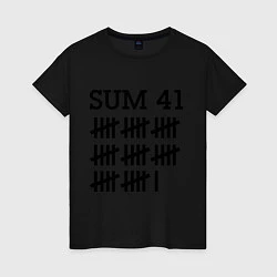 Футболка хлопковая женская Sum 41: Days, цвет: черный