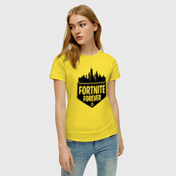 Футболка хлопковая женская Fortnite Forever, цвет: желтый — фото 2