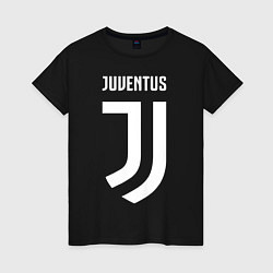 Футболка хлопковая женская FC Juventus, цвет: черный