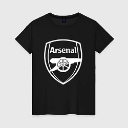 Футболка хлопковая женская FC Arsenal, цвет: черный
