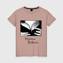 Футболка хлопковая женская Monica Bellucci: Breast, цвет: пыльно-розовый