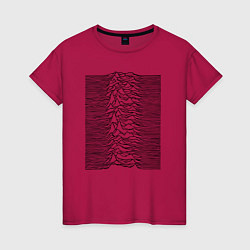 Футболка хлопковая женская Unknown Pleasures, цвет: маджента