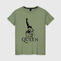 Футболка хлопковая женская Queen: Rock You, цвет: авокадо