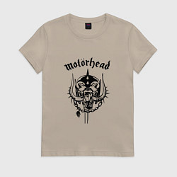 Футболка хлопковая женская Motrhead: Black Devil, цвет: миндальный