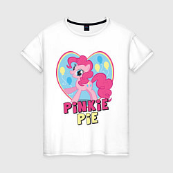 Футболка хлопковая женская Pinkie Pie: in my heart, цвет: белый