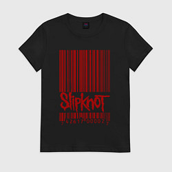 Футболка хлопковая женская Slipknot: barcode, цвет: черный