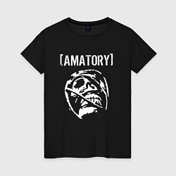 Футболка хлопковая женская Amatory, цвет: черный