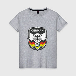 Футболка хлопковая женская German Football, цвет: меланж