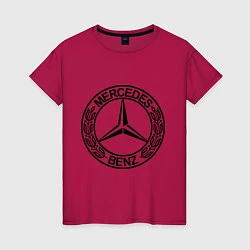 Футболка хлопковая женская Mercedes-Benz, цвет: маджента