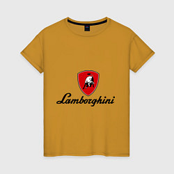 Женская футболка Logo lamborghini
