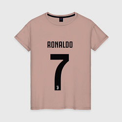 Футболка хлопковая женская RONALDO 7, цвет: пыльно-розовый