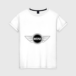 Футболка хлопковая женская MINI logo, цвет: белый