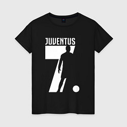 Футболка хлопковая женская Juventus: Ronaldo 7, цвет: черный