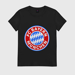 Футболка хлопковая женская Bayern Munchen FC, цвет: черный