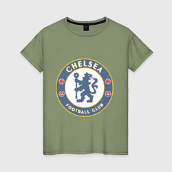 Футболка хлопковая женская Chelsea FC, цвет: авокадо