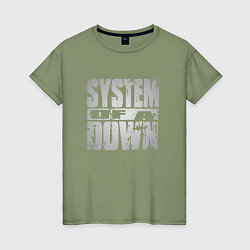 Футболка хлопковая женская System of a Down, цвет: авокадо