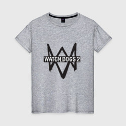 Футболка хлопковая женская Watch Dogs 2, цвет: меланж