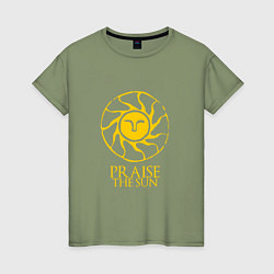 Футболка хлопковая женская Praise The Sun, цвет: авокадо