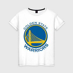 Футболка хлопковая женская Golden state Warriors, цвет: белый