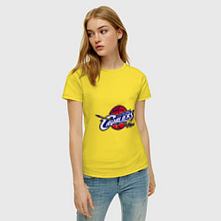 Футболка хлопковая женская Cleveland, цвет: желтый — фото 2