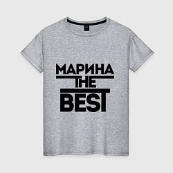 Футболка хлопковая женская Марина the best, цвет: меланж