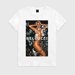 Футболка хлопковая женская Monica Bellucci: Water, цвет: белый