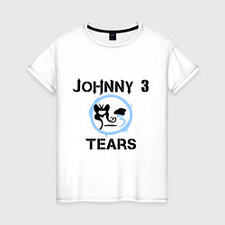 Футболка хлопковая женская HU: Johnny 3 Tears, цвет: белый