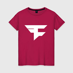 Футболка хлопковая женская FAZE Symbol, цвет: маджента