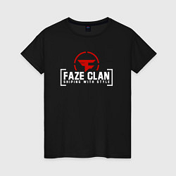 Футболка хлопковая женская FaZe Clan: Shiping with style, цвет: черный