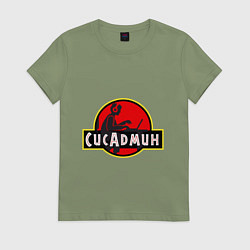 Футболка хлопковая женская Парк Сисадмина, цвет: авокадо