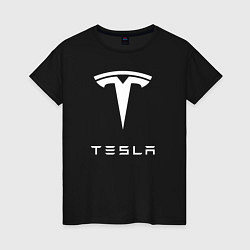 Футболка хлопковая женская TESLA Mobile, цвет: черный