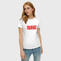 Футболка хлопковая женская Red Dead Redemption 2, цвет: белый — фото 2