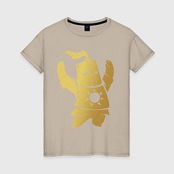 Футболка хлопковая женская Praise the Sun!, цвет: миндальный