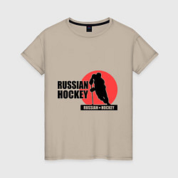 Женская футболка Russian hockey