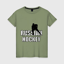 Женская футболка Russian hockey