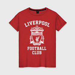 Футболка хлопковая женская Liverpool: Football Club, цвет: красный
