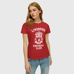 Футболка хлопковая женская Liverpool: Football Club, цвет: красный — фото 2