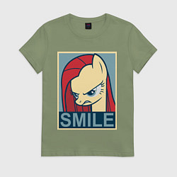 Футболка хлопковая женская MLP: Smile, цвет: авокадо