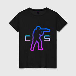 Женская футболка CS - логотип с бойцом